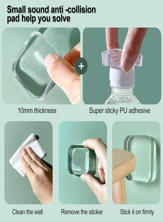 Plenteous وسادات سدادة أبواب شفافة مقاومة للصدمات - وسادات سيليكون ذاتية اللصق لمنع اصطدام المقابض وحماية الجدران في جميع أنحاء المساحات الداخلية السكنية والتجارية (6 قطع) - Image 4